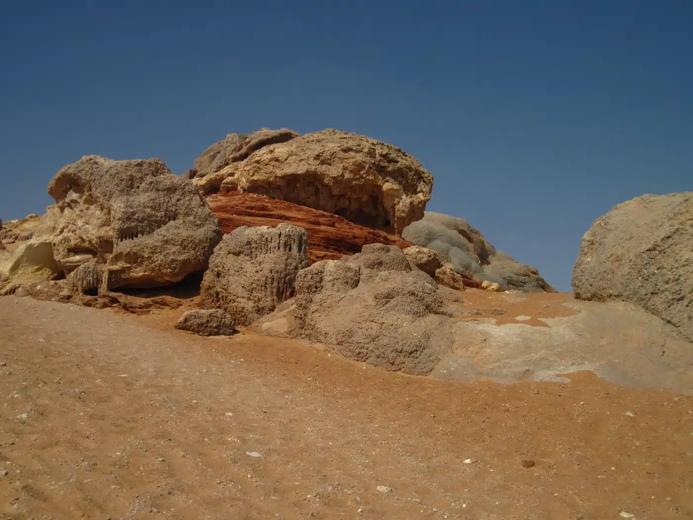 Crystal Mountain rock formation near Bahariya Oasis in Egypt Western Desert